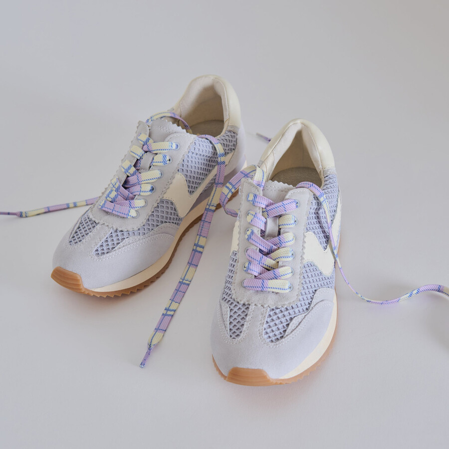 preppy plaid lace purple multi