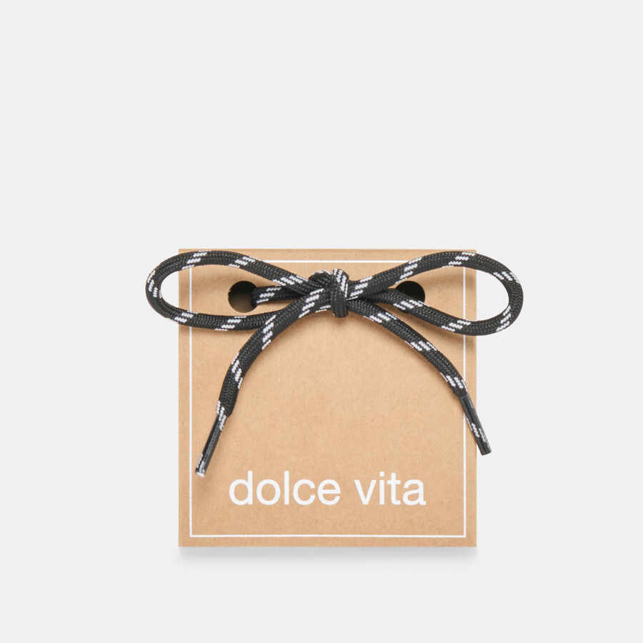 tick mark cord lace black multi