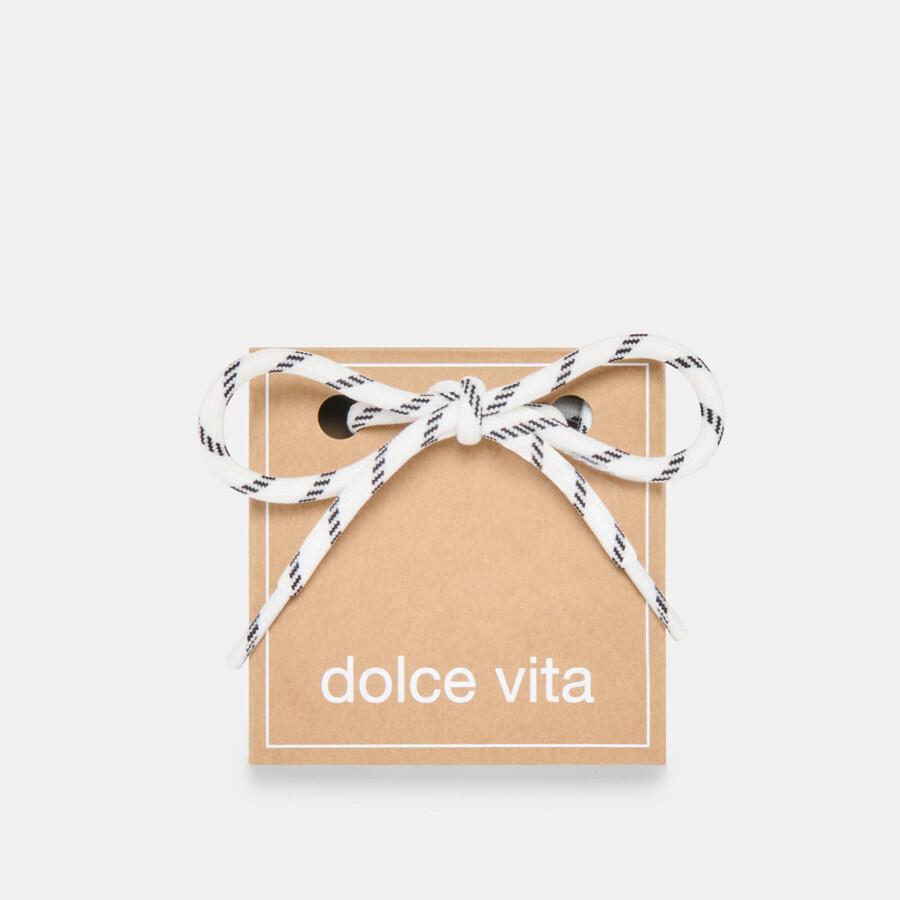 tick mark cord lace white multi