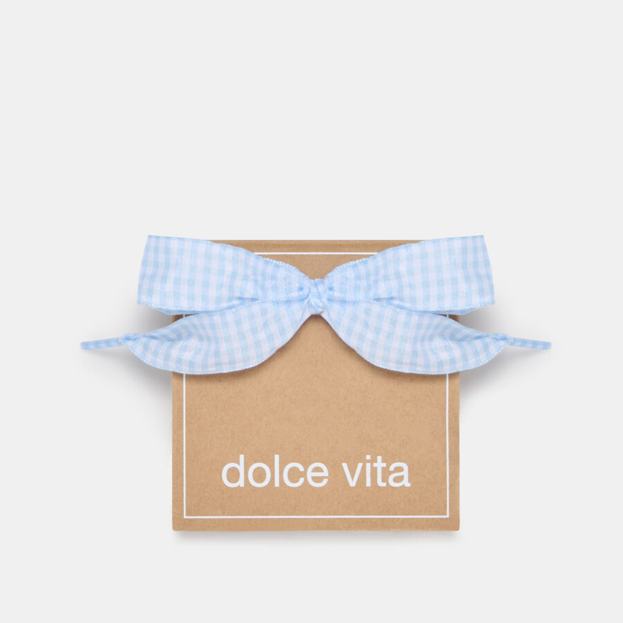 gingham lace blue multi