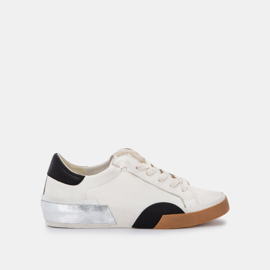 zina sneakers white black leather