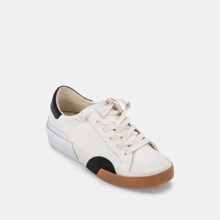 zina sneakers white black leather