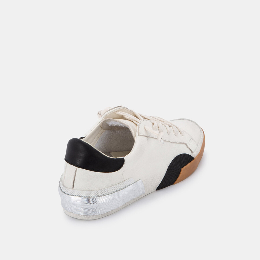 zina sneakers white black leather