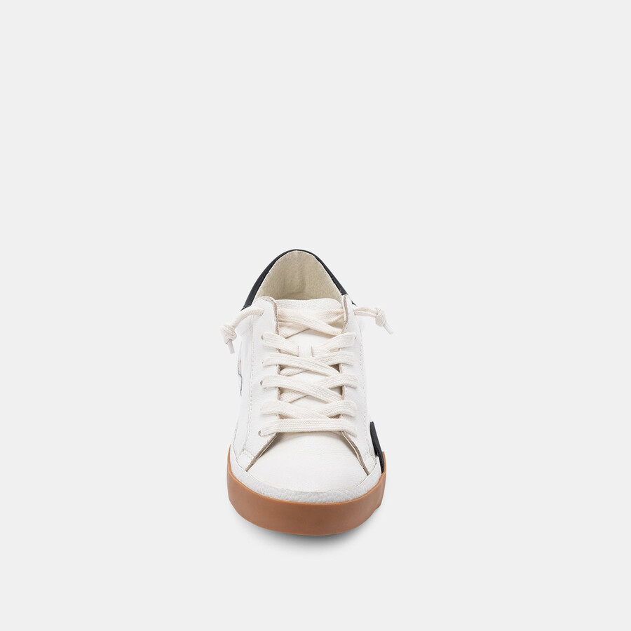 zina sneakers white black leather