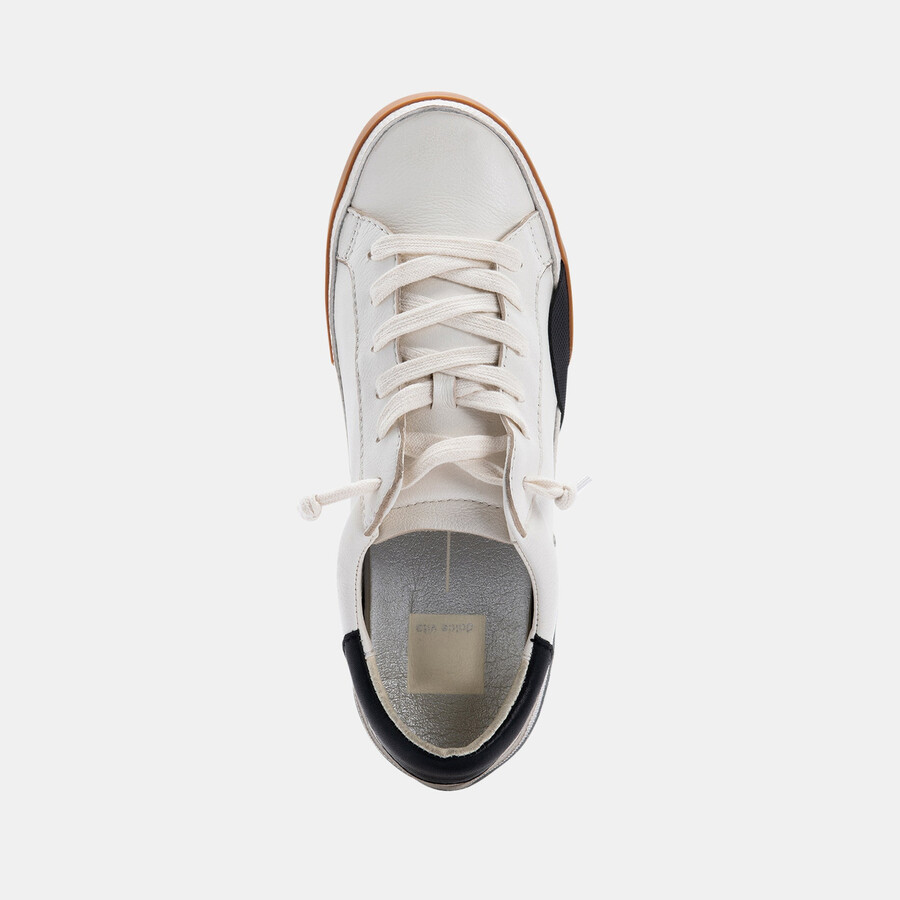 zina sneakers white black leather