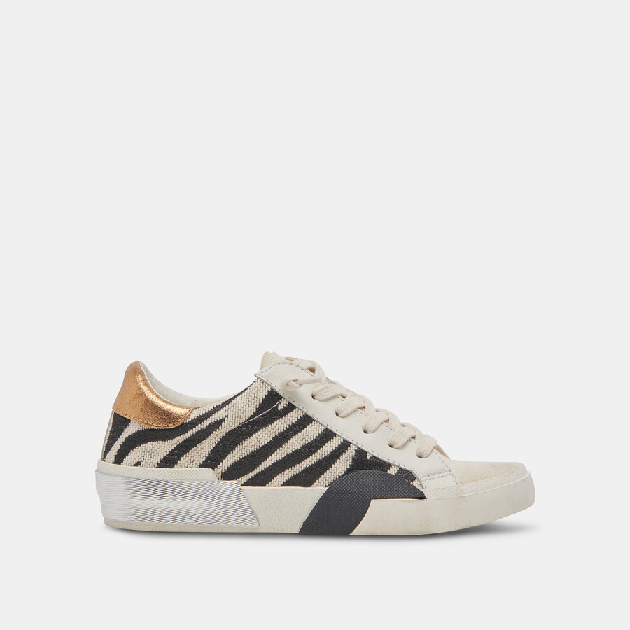 zina sneakers zebra fabric