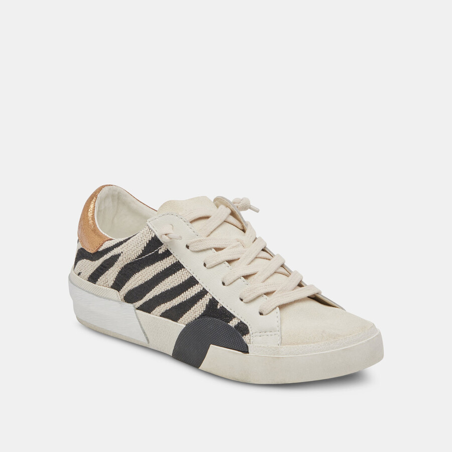 zina sneakers zebra fabric