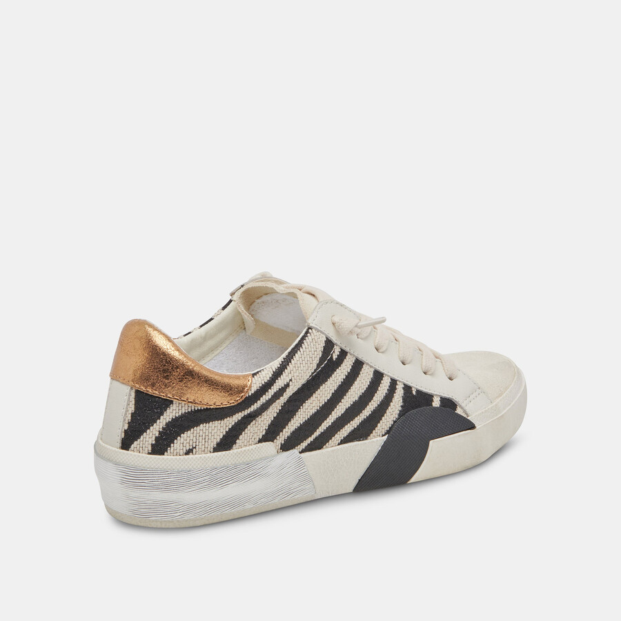 zina sneakers zebra fabric