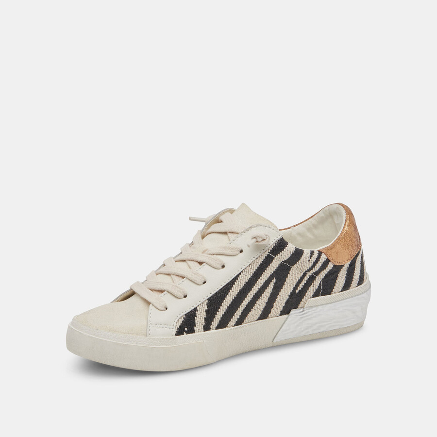 zina sneakers zebra fabric