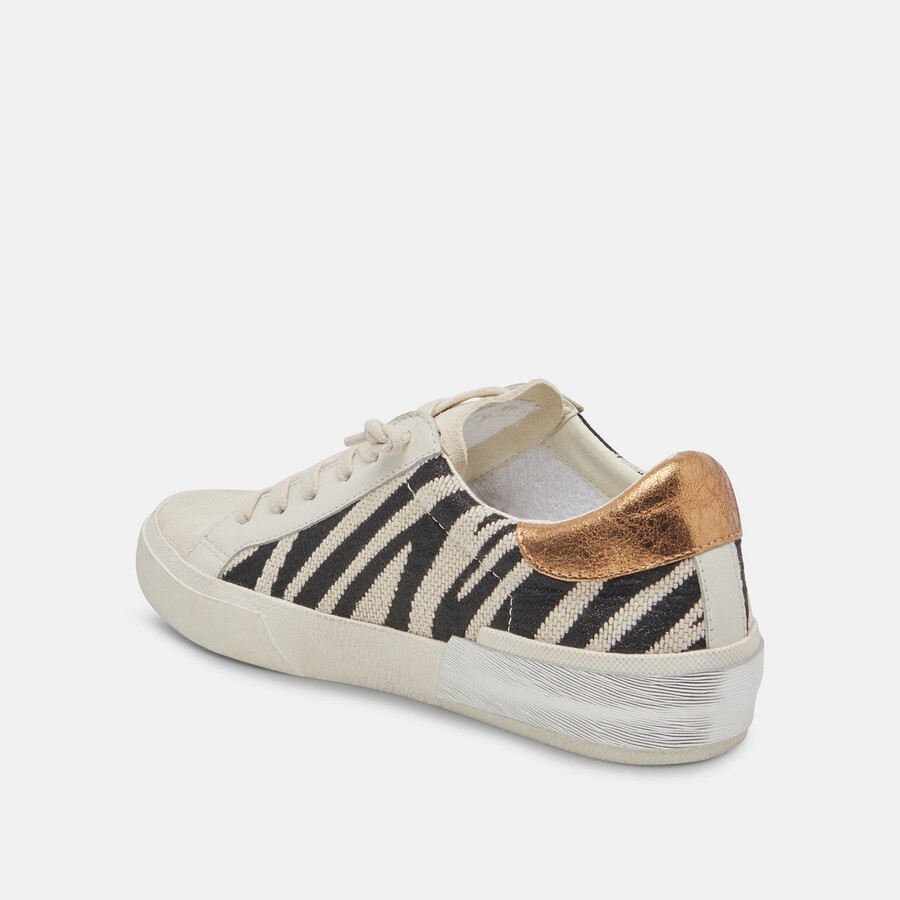 zina sneakers zebra fabric