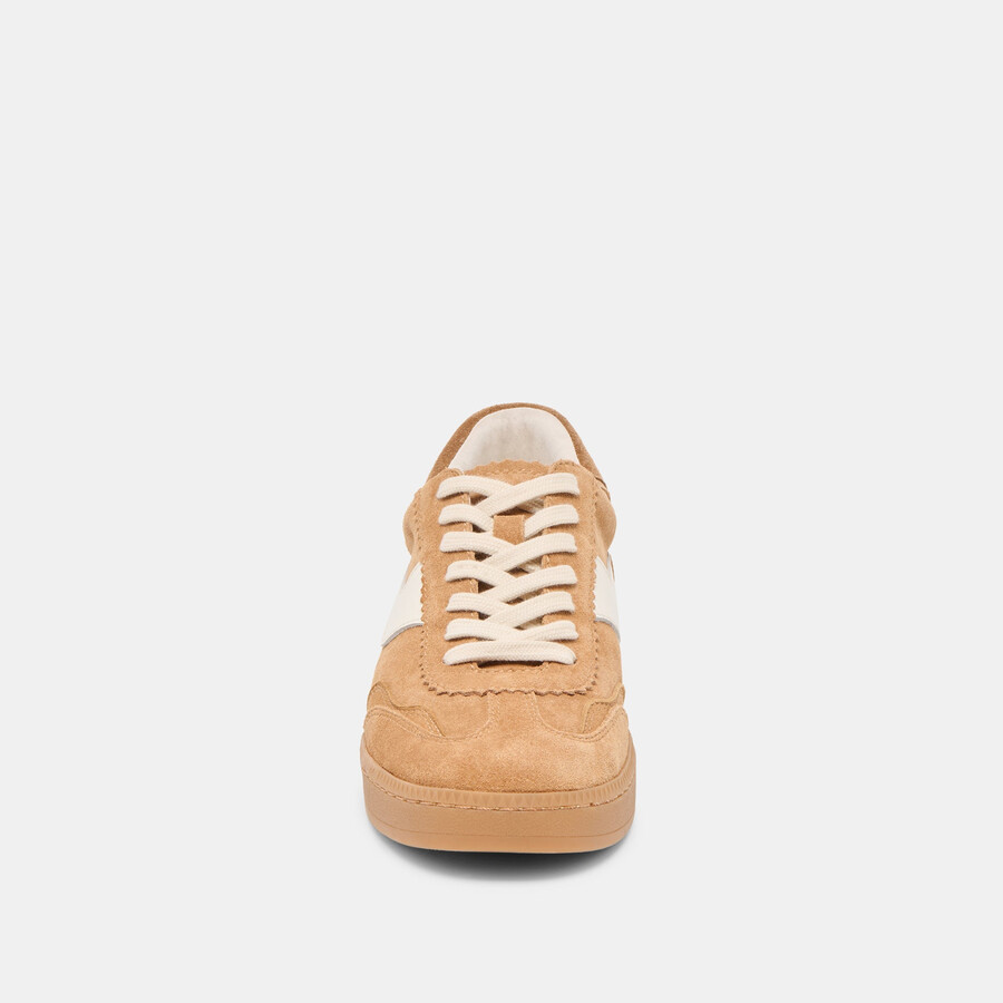 notice sneakers brown suede