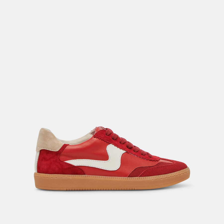 notice sneakers crimson suede