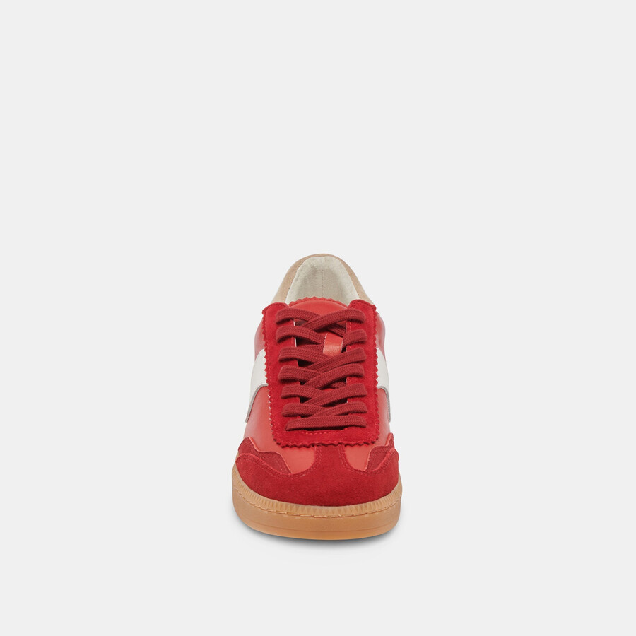 notice sneakers crimson suede