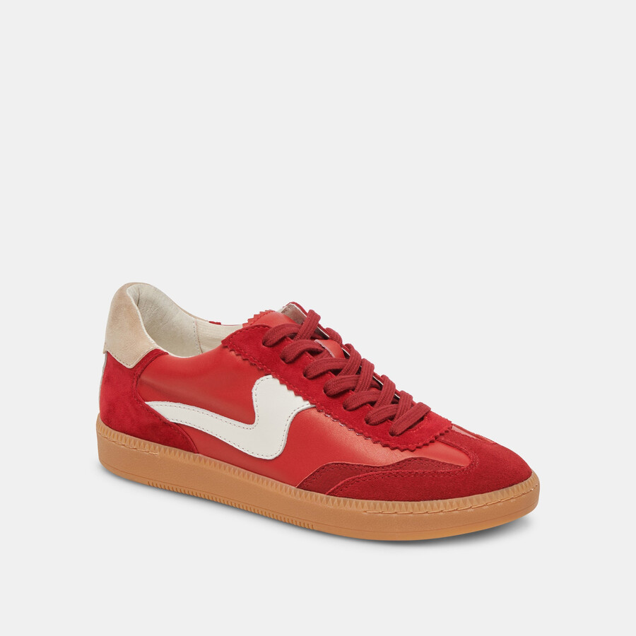 notice sneakers crimson suede