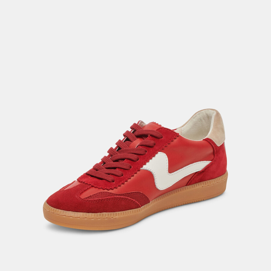 notice sneakers crimson suede