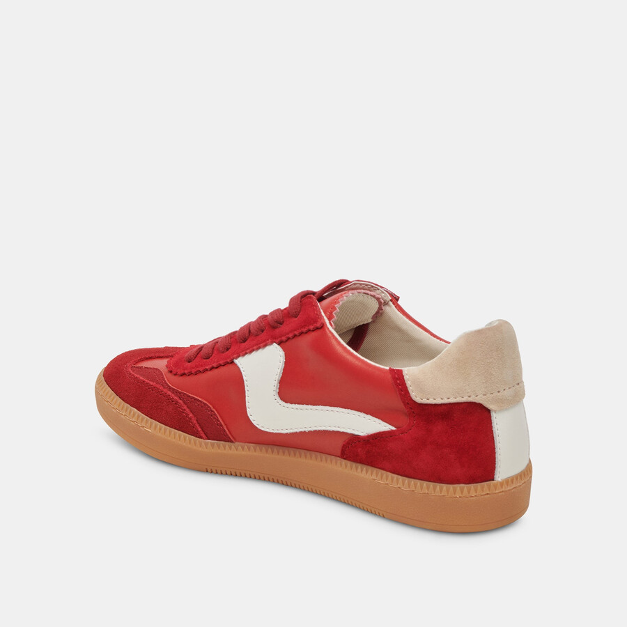 notice sneakers crimson suede