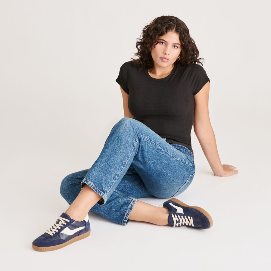 notice sneakers navy suede