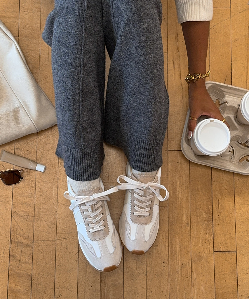 b.ntcd sneakers ivory multi nylon