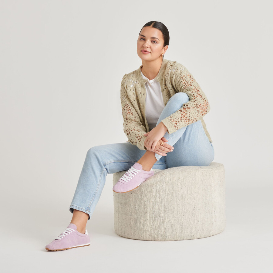 serina sneakers lavender suede