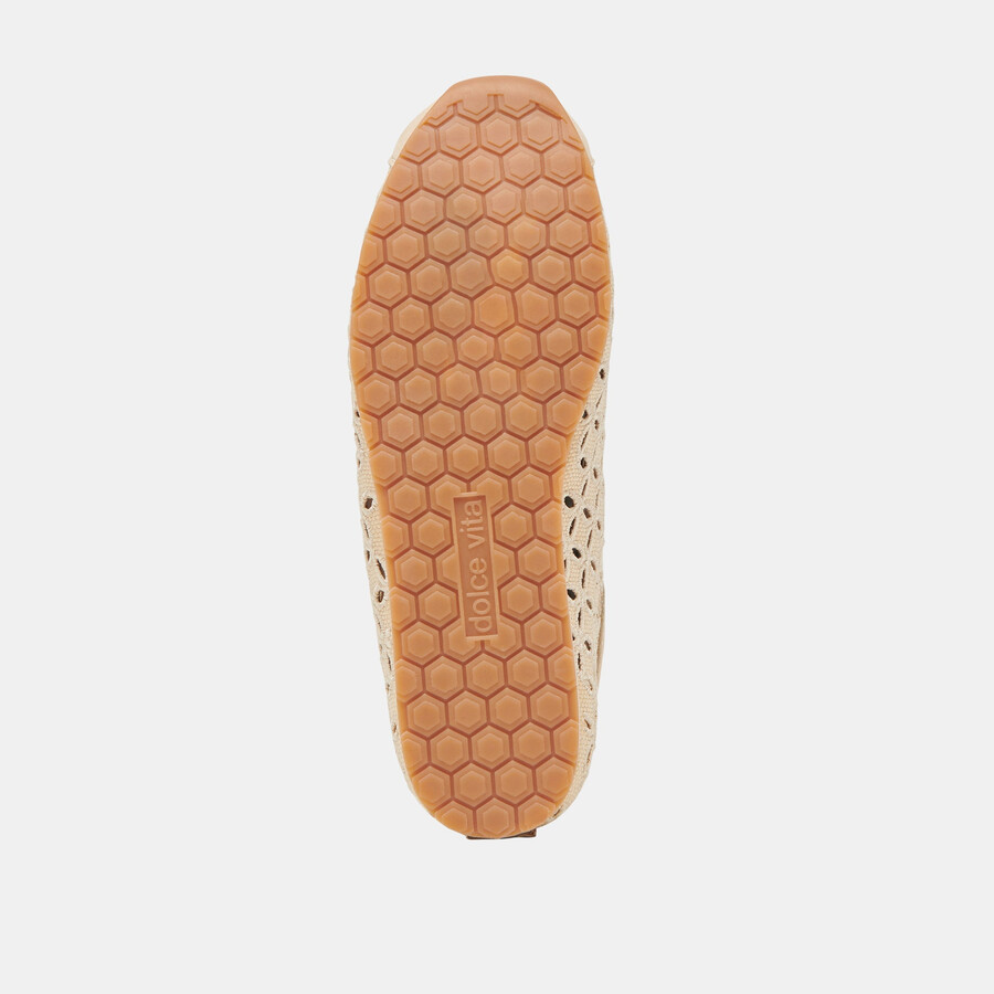 danie eyelet perf sneakers lt natural raffia