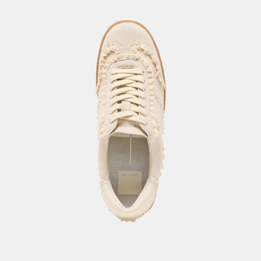 notice lace sneakers ivory suede