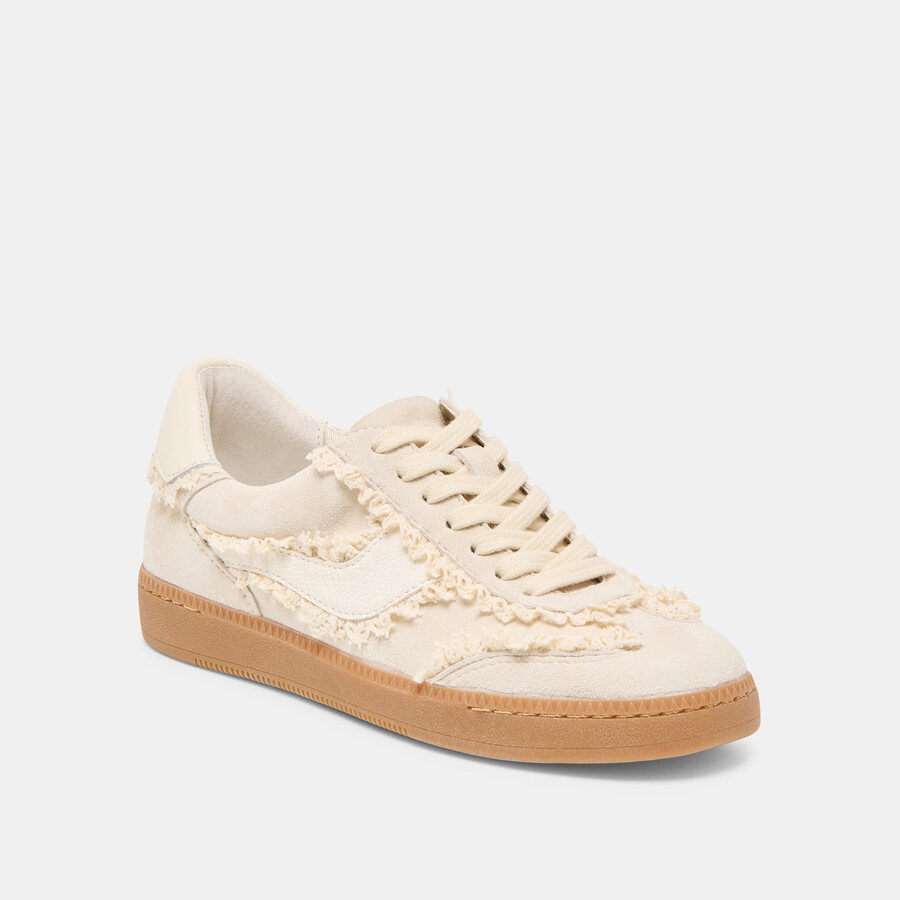 notice lace sneakers ivory suede