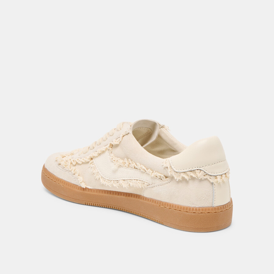 notice lace sneakers ivory suede