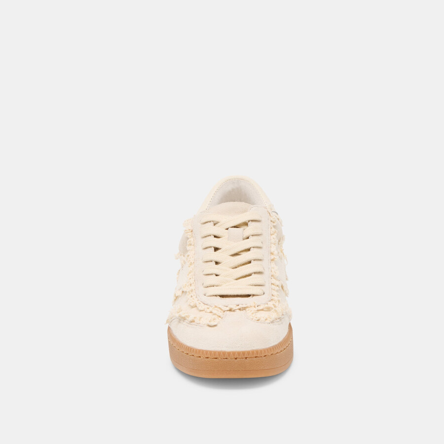 notice lace sneakers ivory suede