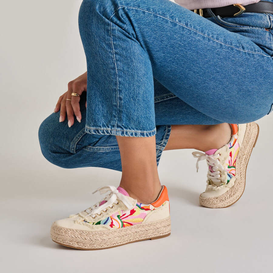 fredy sneakers floral multi canvas