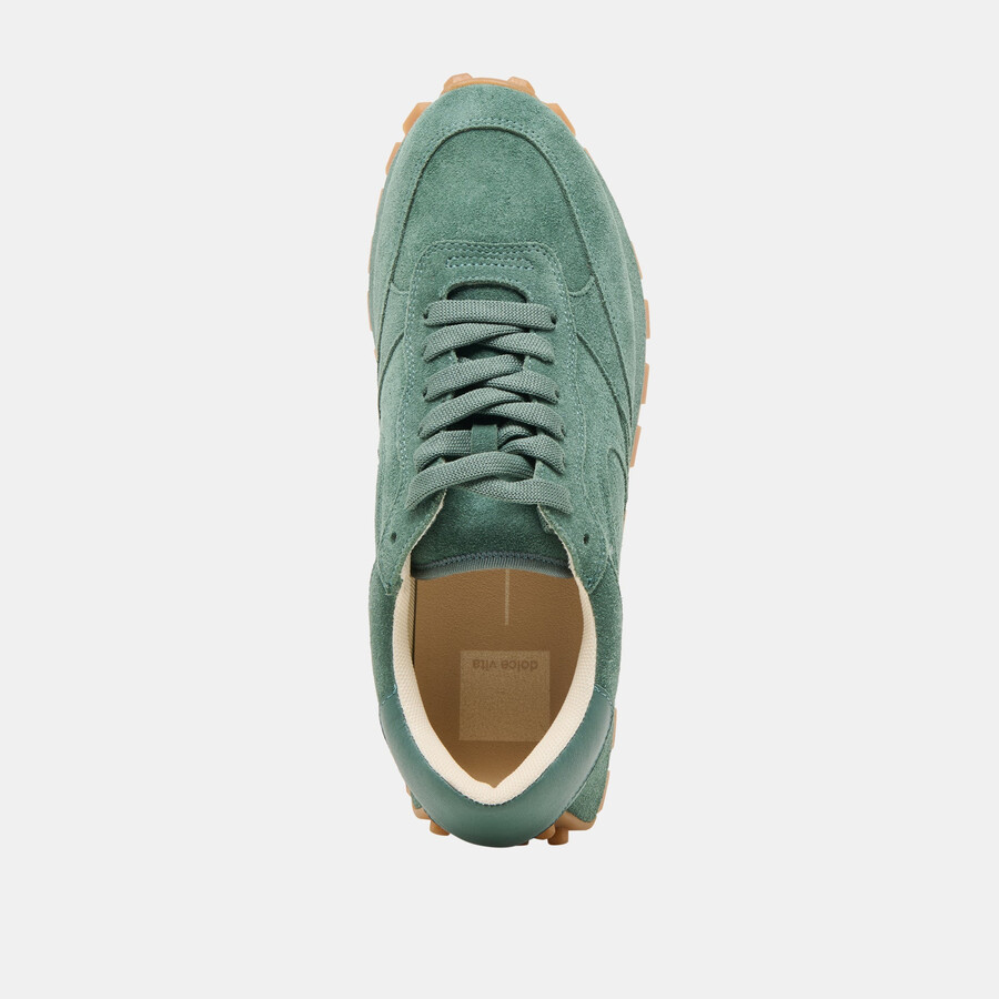 tricia sneakers dk green suede