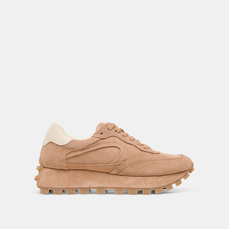 tricia sneakers toffee suede