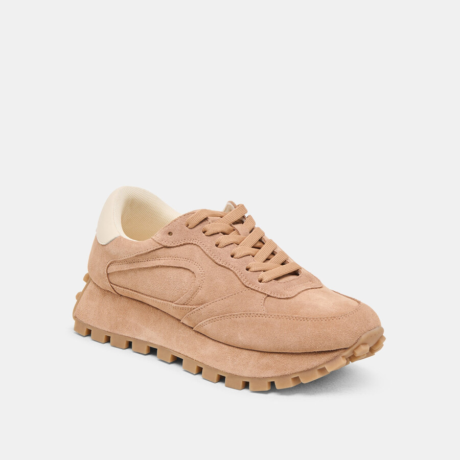 tricia sneakers toffee suede