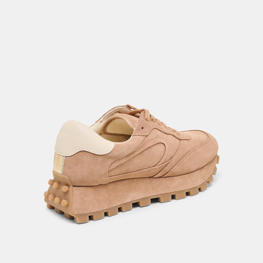 tricia sneakers toffee suede
