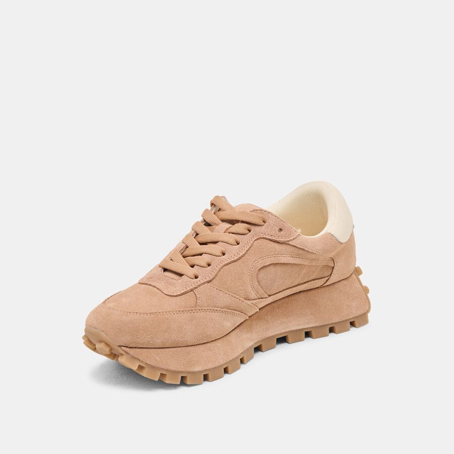 tricia sneakers toffee suede