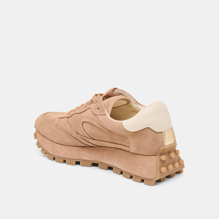 tricia sneakers toffee suede