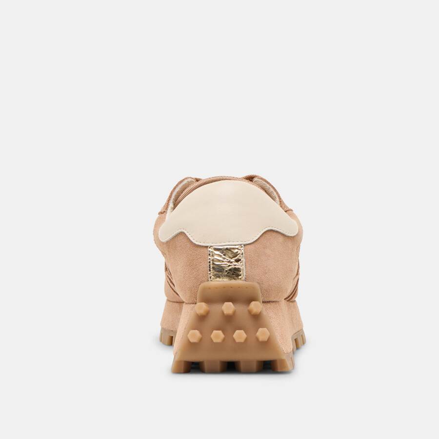 tricia sneakers toffee suede