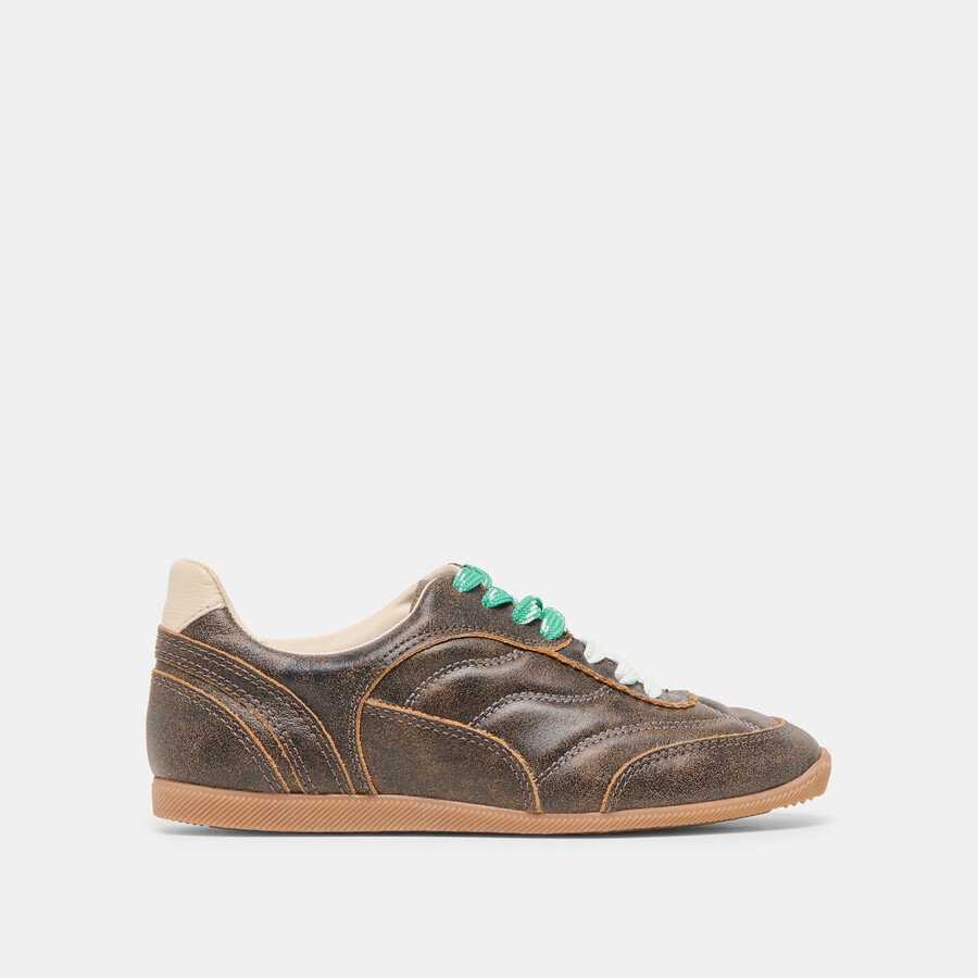 laini sneakers brown distressed leather