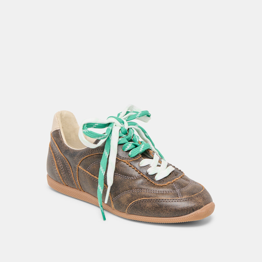 laini sneakers brown distressed leather