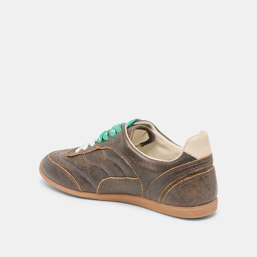 laini sneakers brown distressed leather