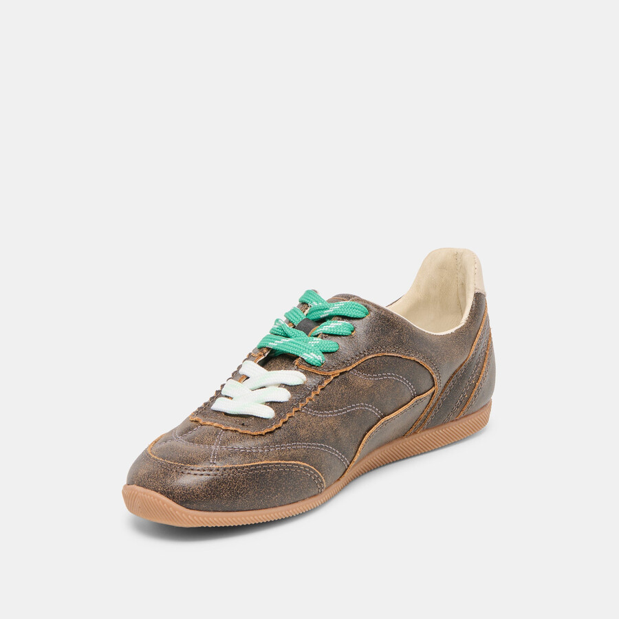 laini sneakers brown distressed leather