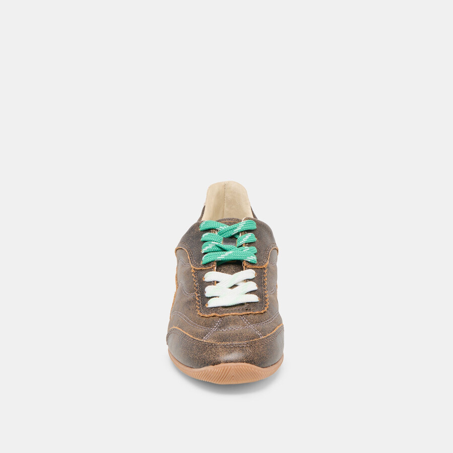 laini sneakers brown distressed leather