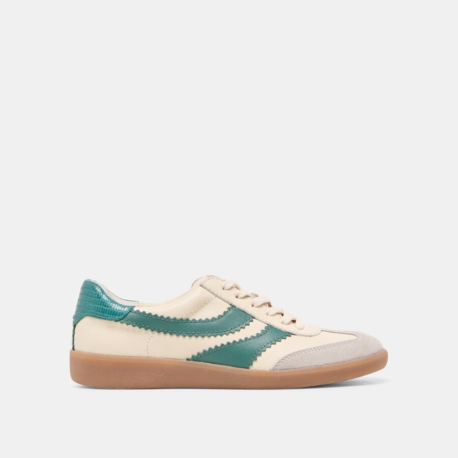 merit sneakers white green leather