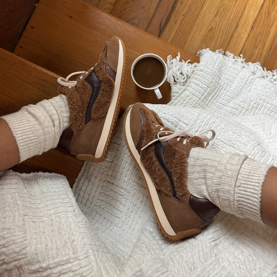 b.ntcd plush sneakers brown plush