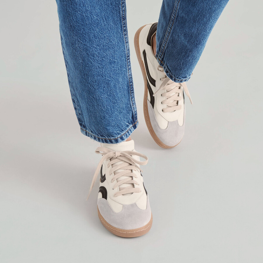 rebel sneakers white black leather