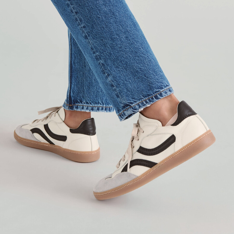 rebel sneakers white black leather