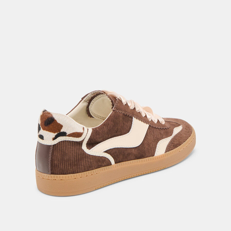 notice sneakers chocolate corduroy