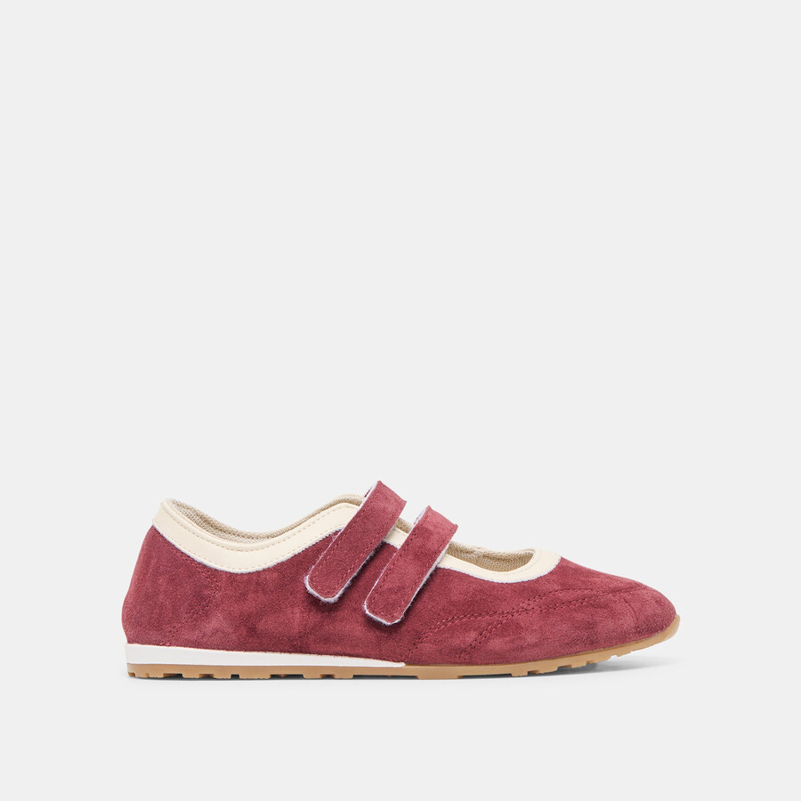 swan sneakers burgundy suede