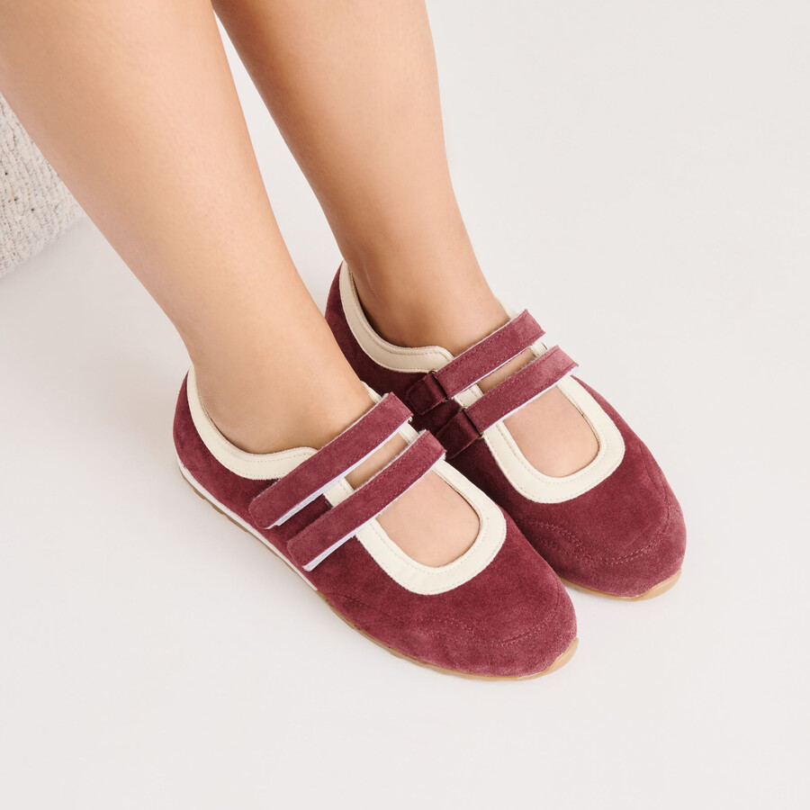 swan sneakers burgundy suede