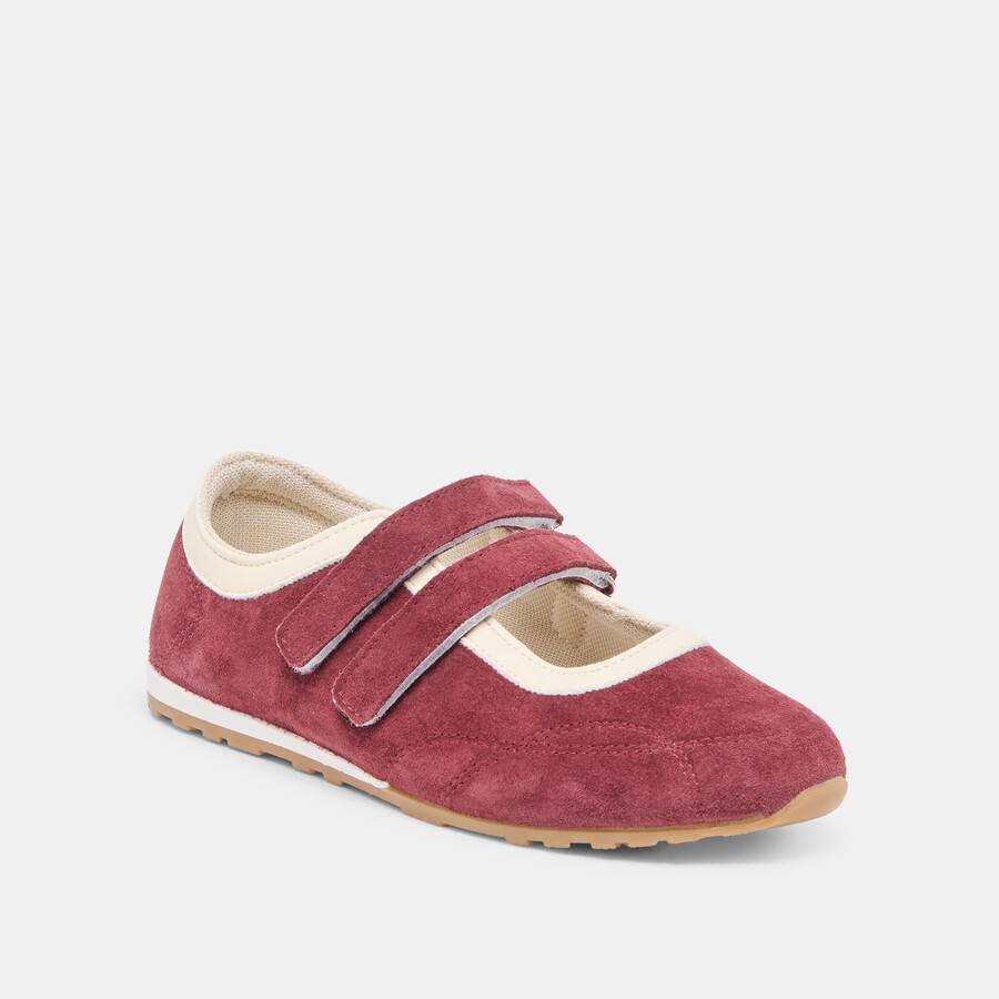 swan sneakers burgundy suede