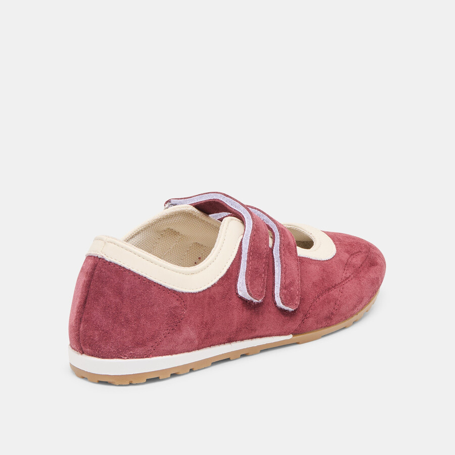 swan sneakers burgundy suede